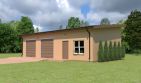 Projekt budynku gospodarczego Planujdom GŻ57 - parterowy dom o powierzchni 73,92 m², dach płaski - ujęcie 2