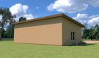Projekt budynku gospodarczego Planujdom GŻ57 - parterowy dom o powierzchni 73,92 m², dach płaski - ujęcie 4