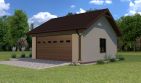 Projekt budynku gospodarczego Planujdom GŻ60 - parterowy dom o powierzchni 59 m², dach dwuspadowy - ujęcie 2