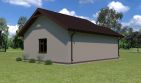 Projekt budynku gospodarczego Planujdom GŻ60 - parterowy dom o powierzchni 59 m², dach dwuspadowy - ujęcie 3