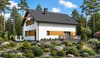 Projekt domu Planujdom 001 - parterowy z poddaszem dom o powierzchni 168,50 m², dach dwuspadowy - ujęcie 3