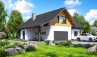 Projekt domu Planujdom 005 - parterowy z poddaszem dom o powierzchni 256,93 m², dach wielospadowy - ujęcie 2