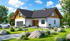 Projekt domu Planujdom 005 - parterowy z poddaszem dom o powierzchni 256,93 m², dach wielospadowy - ujęcie 3
