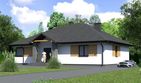 Projekt domu Planujdom 010 ver2 - parterowy dom o powierzchni 234,31 m², dach kopertowy, koszt budowy 664 000 zł - ujęcie frontu