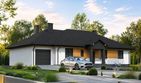 Projekt domu Planujdom 011 - parterowy dom o powierzchni 147,40 m², dach kopertowy, koszt budowy 422 000 zł - ujęcie frontu