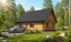 Projekt domu Planujdom 023 - parterowy dom o powierzchni 99,14 m², dach dwuspadowy, koszt budowy 228 022 zł - ujęcie frontu