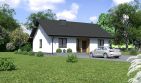 Projekt domu Planujdom 025 ver2 - parterowy dom o powierzchni 86,67 m², dach dwuspadowy, koszt budowy 251 000 zł - ujęcie frontu