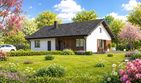 Projekt domu Planujdom 028 - parterowy dom o powierzchni 117,21 m², dach dwuspadowy - ujęcie 3
