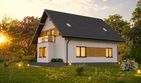 Projekt domu Planujdom 033 - parterowy z poddaszem dom o powierzchni 155,07 m², dach dwuspadowy - ujęcie 4