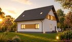 Projekt domu Planujdom 033 - parterowy z poddaszem dom o powierzchni 155,07 m², dach dwuspadowy - ujęcie 5