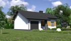 Projekt domu Planujdom 036 - parterowy dom o powierzchni 77,54 m², dach dwuspadowy - ujęcie 2