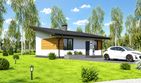 Projekt domu letniskowego Planujdom 037 ABP1101 - parterowy dom o powierzchni 40,01 m², dach jednospadowy - ujęcie 2