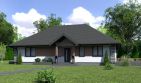 Projekt domu Planujdom 044 - parterowy dom o powierzchni 182,40 m², dach kopertowy, koszt budowy 503 000 zł - ujęcie frontu