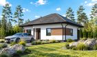 Projekt domu Planujdom 057 - parterowy dom o powierzchni 77,18 m², dach kopertowy - ujęcie 2