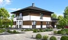 Projekt domu Planujdom 076 - z pełnym piętrem dom o powierzchni 163,26 m², dach kopertowy, koszt budowy 432 000 zł - ujęcie frontu