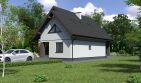 Projekt domu Planujdom 077 - parterowy z poddaszem dom o powierzchni 127,50 m², dach dwuspadowy - ujęcie 2