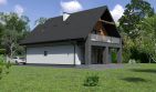 Projekt domu Planujdom 077 - parterowy z poddaszem dom o powierzchni 127,50 m², dach dwuspadowy - ujęcie 3