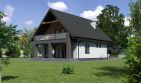 Projekt domu Planujdom 077 - parterowy z poddaszem dom o powierzchni 127,50 m², dach dwuspadowy - ujęcie 4