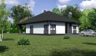 Projekt domu Planujdom 082 - parterowy dom o powierzchni 162,80 m², dach dwuspadowy, koszt budowy 431 000 zł - ujęcie frontu