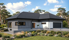 Projekt domu Planujdom 086 - parterowy dom o powierzchni 267,43 m², dach wielospadowy, koszt budowy 835 000 zł - ujęcie frontu