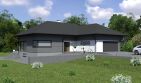 Projekt domu Planujdom 086 - parterowy dom o powierzchni 267,43 m², dach wielospadowy, koszt budowy 779 000 zł - ujęcie frontu