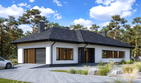 Projekt domu Planujdom 088 - parterowy dom o powierzchni 144,39 m², dach kopertowy, koszt budowy 395 000 zł - ujęcie frontu