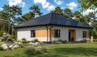 Projekt domu Planujdom 091 ver2 - parterowy dom o powierzchni 130,83 m², dach kopertowy - ujęcie 2
