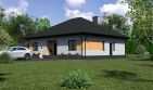 Projekt domu Planujdom 091 ver2 - parterowy dom o powierzchni 130,83 m², dach kopertowy - ujęcie 2