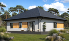 Projekt domu Planujdom 091 ver2 - parterowy dom o powierzchni 130,83 m², dach kopertowy - ujęcie 3
