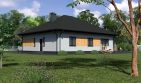 Projekt domu Planujdom 091 ver2 - parterowy dom o powierzchni 130,83 m², dach kopertowy - ujęcie 3