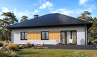 Projekt domu Planujdom 091 ver2 - parterowy dom o powierzchni 130,83 m², dach kopertowy - ujęcie 4