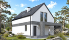Projekt domu Planujdom 100 - parterowy z poddaszem dom o powierzchni 90,68 m², dach dwuspadowy - ujęcie 3