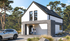 Projekt domu Planujdom 100 - parterowy z poddaszem dom o powierzchni 90,68 m², dach dwuspadowy - ujęcie 5