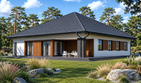 Projekt domu Planujdom 102 - parterowy dom o powierzchni 183,03 m², dach kopertowy - ujęcie 2