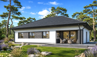 Projekt domu Planujdom 105 - parterowy dom o powierzchni 134,27 m², dach kopertowy - ujęcie 3
