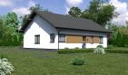 Projekt domu Planujdom 106 - parterowy dom o powierzchni 110,85 m², dach dwuspadowy, koszt budowy 294 000 zł - ujęcie frontu