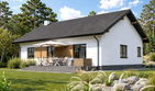 Projekt domu Planujdom 106 - parterowy dom o powierzchni 110,85 m², dach dwuspadowy - ujęcie 2