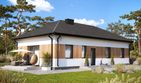 Projekt domu Planujdom 110 - parterowy dom o powierzchni 94,90 m², dach kopertowy, koszt budowy 272 000 zł - ujęcie frontu