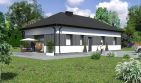 Projekt domu Planujdom 110 - parterowy dom o powierzchni 94,90 m², dach kopertowy, koszt budowy 253 000 zł - ujęcie frontu