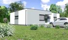 Projekt domu Planujdom 112 - parterowy dom o powierzchni 121,44 m², dach płaski - ujęcie 3
