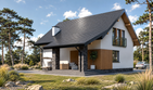 Projekt domu Planujdom 117 ver2 - parterowy z poddaszem dom o powierzchni 113,44 m², dach dwuspadowy - ujęcie 4