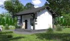 Projekt domu letniskowego Planujdom 119 - parterowy dom o powierzchni 28,01 m², dach dwuspadowy - ujęcie 6