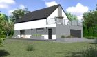 Projekt domu Planujdom 124 - parterowy z poddaszem dom o powierzchni 173,12 m², dach dwuspadowy, koszt budowy 429 000 zł - ujęcie frontu