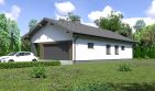Projekt domu Planujdom 125 - parterowy dom o powierzchni 101,56 m², dach dwuspadowy - ujęcie 2