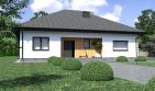 Projekt domu Planujdom 128 - parterowy dom o powierzchni 125,02 m², dach kopertowy, koszt budowy 333 000 zł - ujęcie frontu