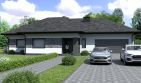 Projekt domu Planujdom 134 - parterowy dom o powierzchni 125,69 m², dach kopertowy, koszt budowy 360 000 zł - ujęcie frontu