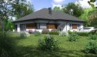 Projekt domu Planujdom 146 - parterowy dom o powierzchni 174,89 m², dach kopertowy, koszt budowy 498 000 zł - ujęcie frontu