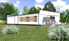 Projekt domu Planujdom 152 - parterowy dom o powierzchni 101,87 m², dach płaski - ujęcie 3