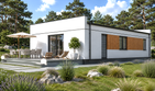 Projekt domu Planujdom 152 - parterowy dom o powierzchni 101,87 m², dach płaski - ujęcie 3