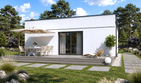Projekt domu Planujdom 152 - parterowy dom o powierzchni 101,87 m², dach płaski - ujęcie 4